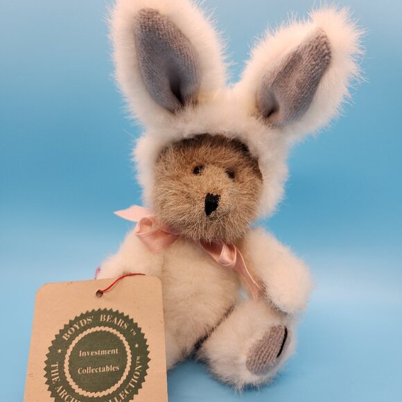 Vintage Boyd's Bear Archive Collection "Chan" Brown Stuffed 8" Animal Bunny Suit - Picture 2 of 7